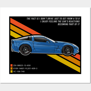 Blue Corvette Posters and Art